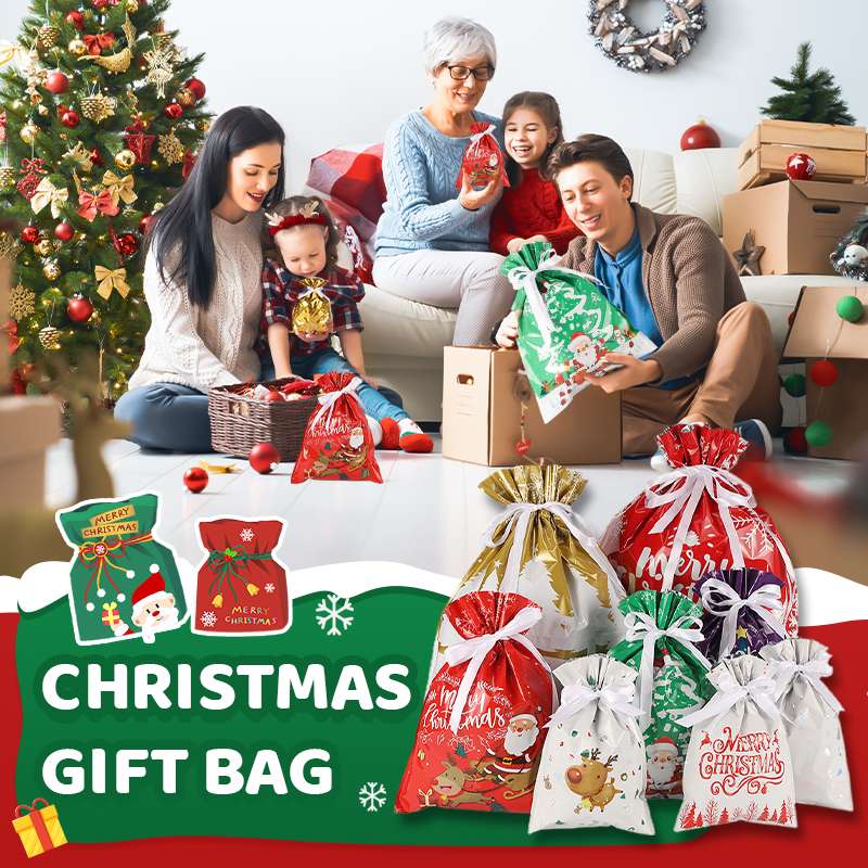 Christmas Gift Bag With Drawstring