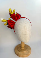 Christmas headband - Red and Rose Gold
